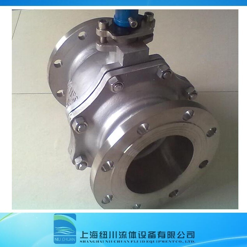 销售上海纽川流体Q41F-25P-DN15法兰连接浮动式直通304材质球阀