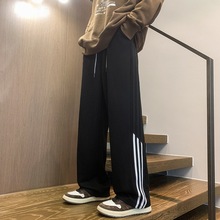 童裤批发2025春季新款男童春季踏青运动裤中大童宽松针织长裤潮流