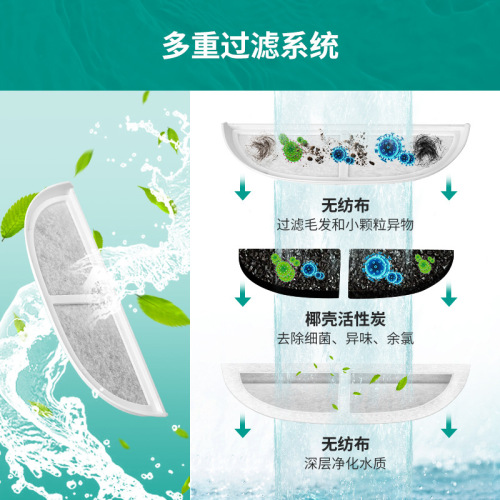 Suitable for Amazon Eufy pet drinking fountain filter set, powerful filtration, adsorbs dust