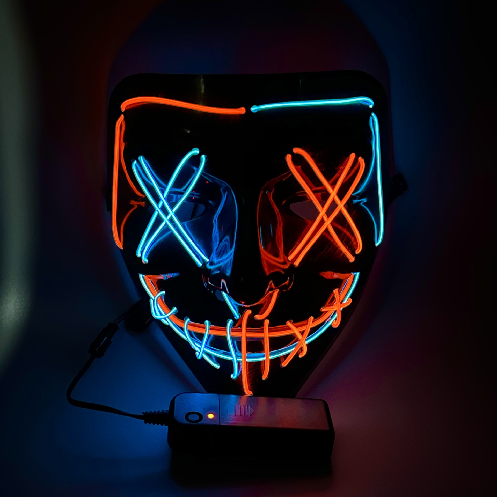 Glossy two-color mask, halloween