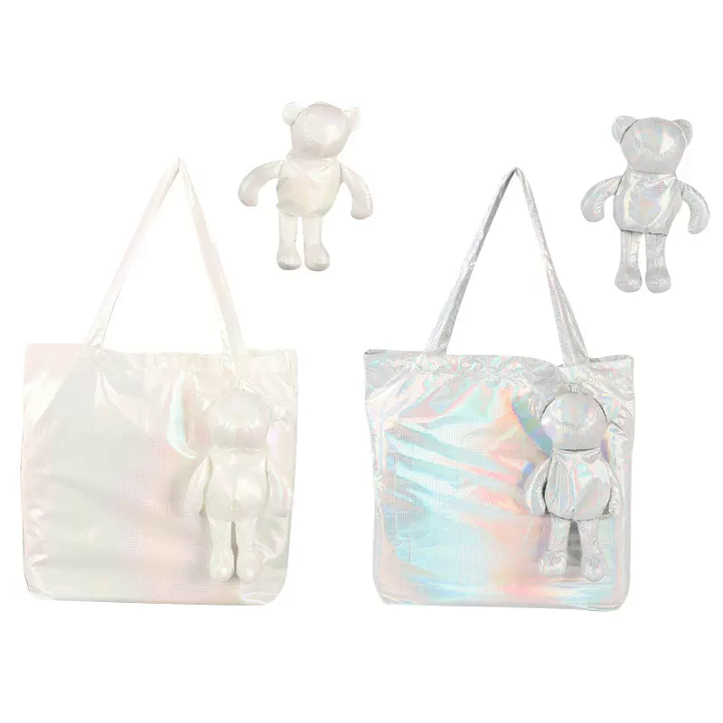 厂家直销公仔迷你折叠购物袋卡通公仔可折叠便携购物收纳袋