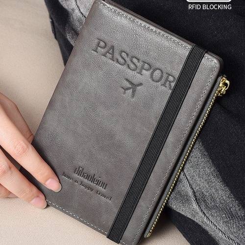 RFID anti-theft brush multifunctional passport bag for men and women, passport holder, wallet, overseas document bag, card bag