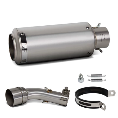 Suitable for Motorcycle Modified Exhaust Pipe R3 Stainless Steel Middle Section Sc Scorpion Barrel Tail Section 15-24 Years (Motorcycle exhaust pipe) - r3r25-middle-section-sc-silver-strip