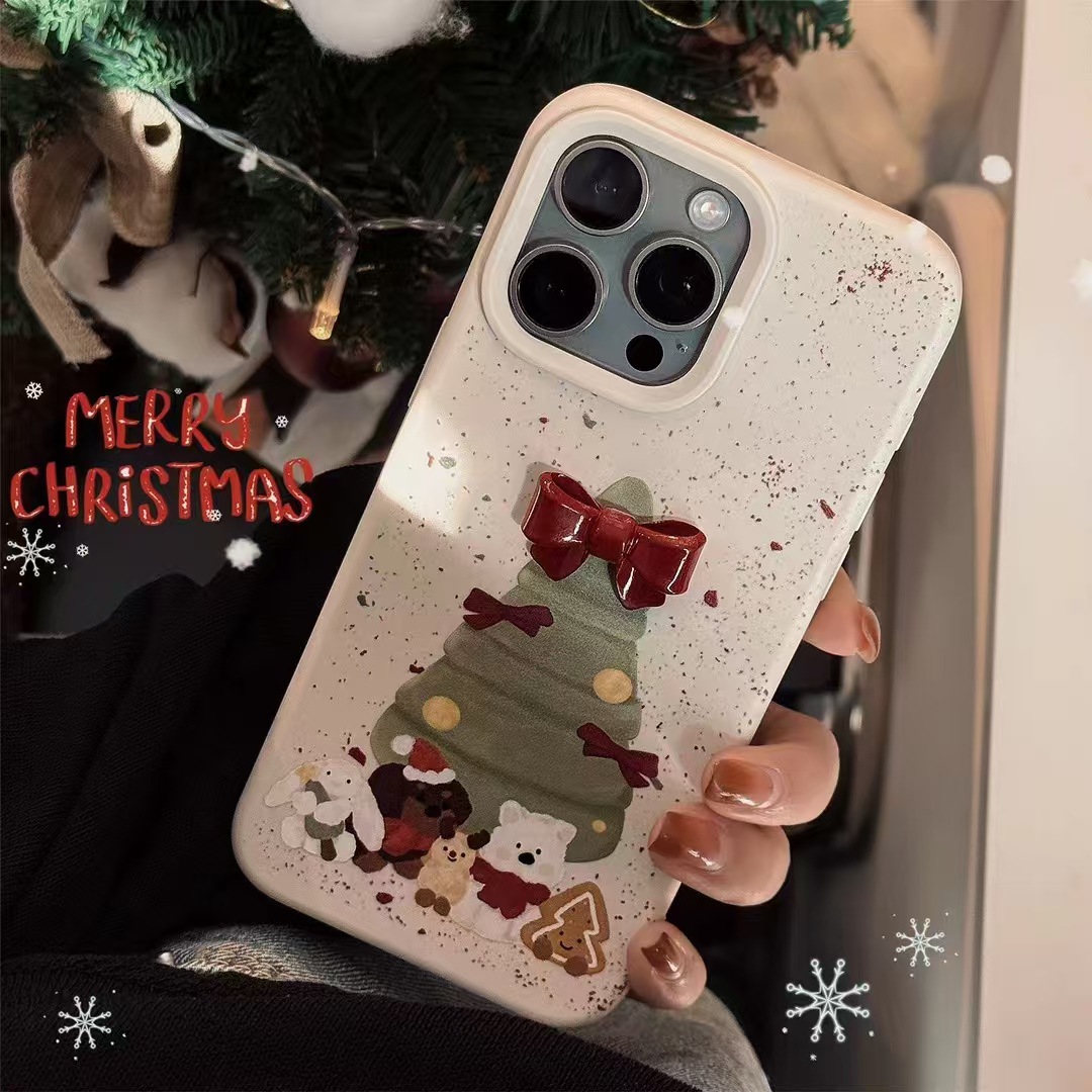 Árbol de Navidad West Highland iphone16promax arco tridimensional Apple 15pro funda para teléfono ip14p