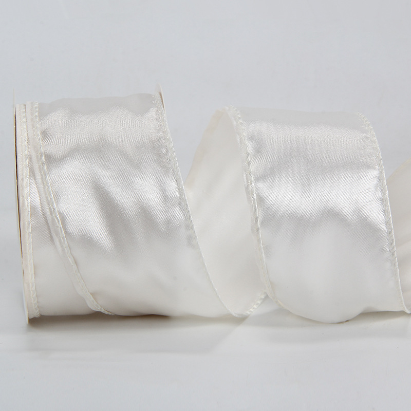 Satín transfronterizo con coronas de flores y arcos decoraciones navideñas cintas engrosadas fabricantes al por mayor