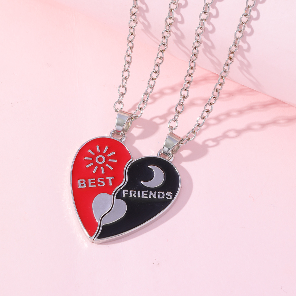 16g Weight Zinc Alloy Pendant Material Pendant Necklace Classification Zinc Alloy Chain Material cable chain Chain Type 1 Set Quantity Holiday, Daily Occasion Alloy Material Valentine'S Day Festival Letter, Heart Shape Pattern All Seasons Season Unisex Gender Enamel Design Cute Style Cute Letter Heart Shape Alloy Cable Chain Pendant Necklaces Wholesale 9