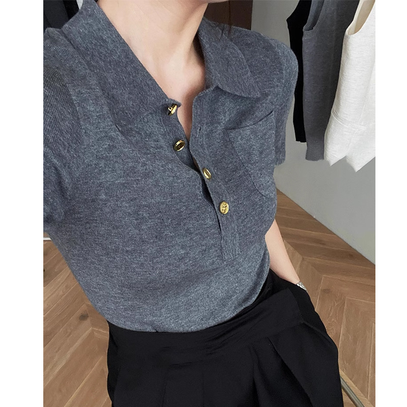 Knitted summer short sweater