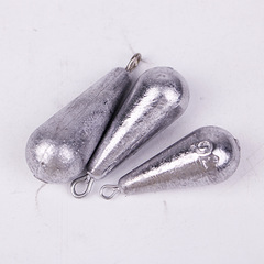 Cross-border wholesale water drop lead pendant with ring, lead weight, string hook, enough lead pendant, fishing lead pendant, fishing gear accessories, water drop lead pendant