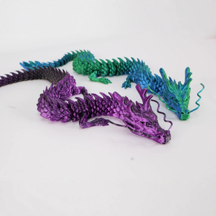 New 3D printing Chinese dragon joint movable creative hand-made ornaments fish tank landscaping dragon crafts wholesale
