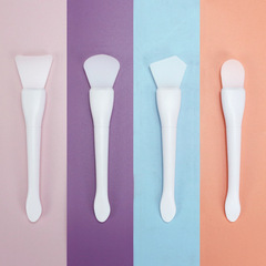 New fish-tail double-ended face mask brush, dual-purpose face mask application tool, soft silicone brush head mask scoop