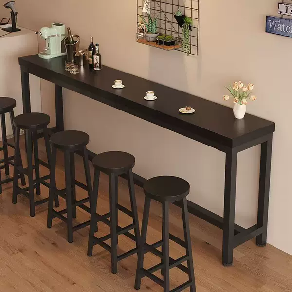 Wall-Mounted Bar Table, Commercial Convenience Store High Table, Simple Bar Table, Milk Tea Shop Table and Chair Set, Long Table, Narrow Table