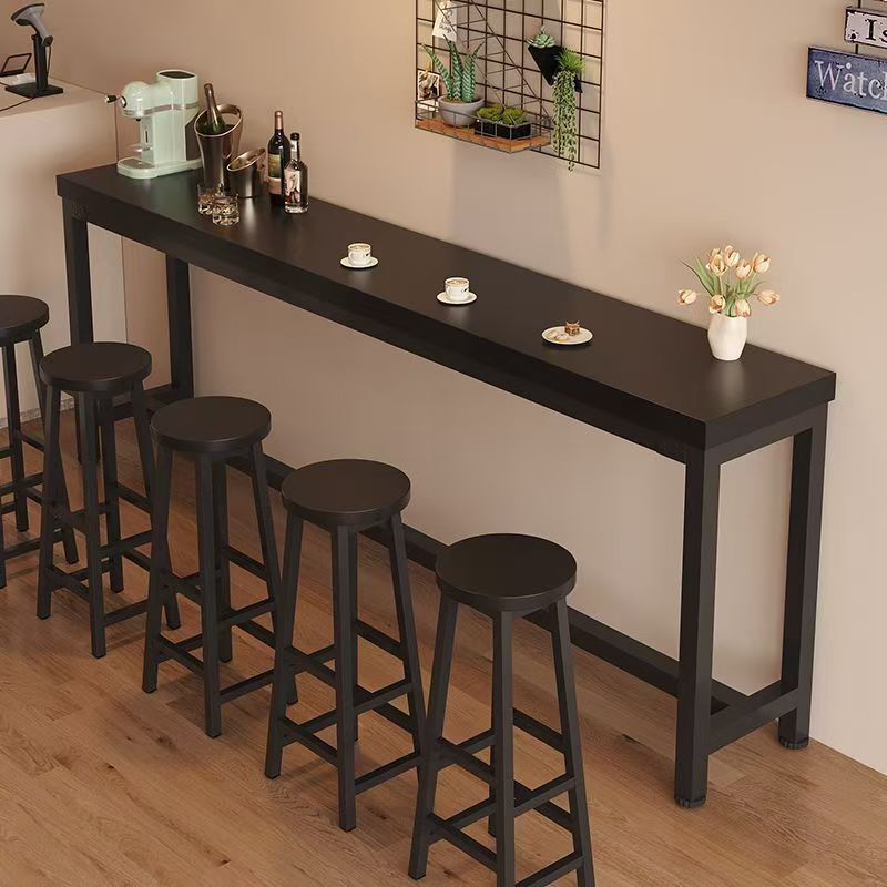 Wall-Mounted Bar Table, Commercial Convenience Store High Table, Simple Bar Table, Milk Tea Shop Table and Chair Set, Long Table, Narrow Table