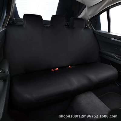 Universal seat cover Seat Cover Elastic One-Piece Universal - rear-one-piece-seat-cover-ice-silk-black-one-size-fits-all
