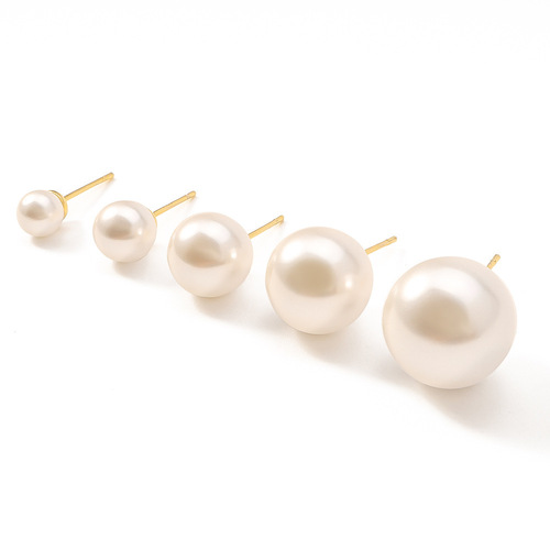 Ins-style Xiaohongshu similar niche Korean version 925 silver needle pearl earrings for women, temperament, high-end, simple earrings, wholesale