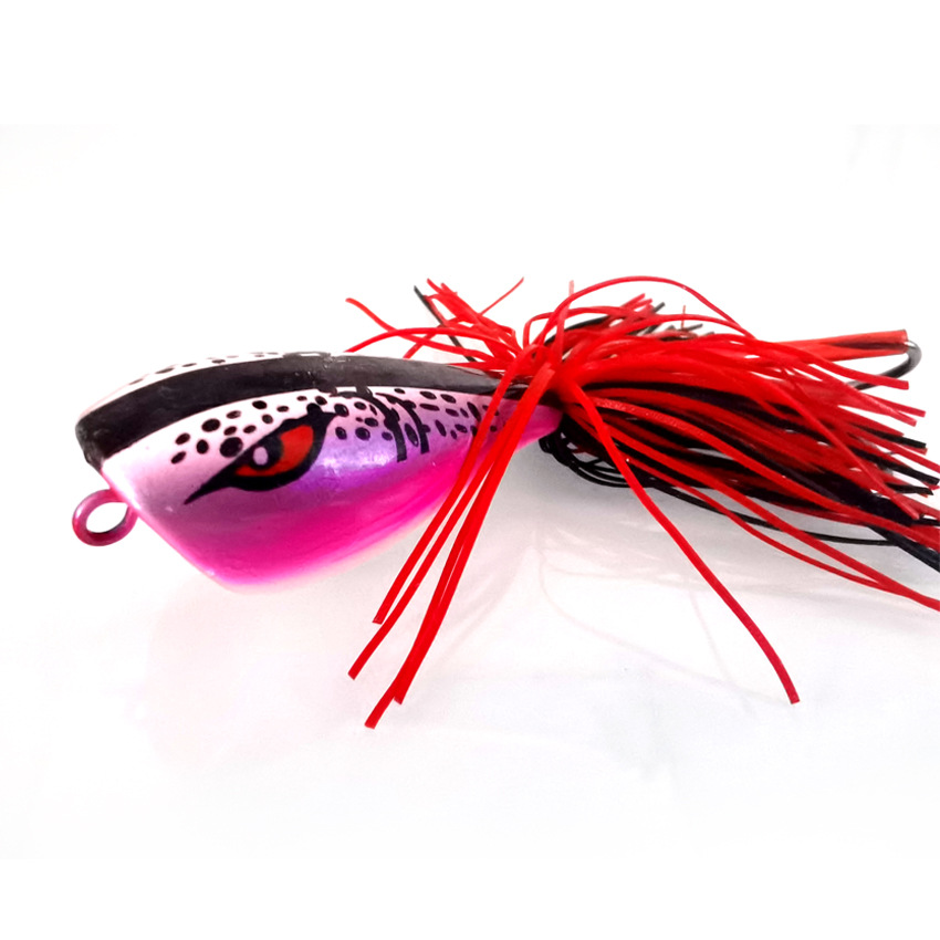 Rana de trueno ABS Rana dura con doble gancho cebo falso Luya cebo falso de agua dulce anti-hierba colgante pescado negro pesca negra maquillaje facial seis colores