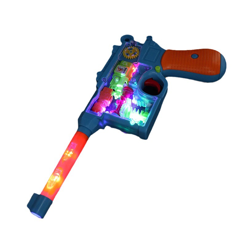 TikTok mismo estilo niños y niñas niños pistola de juguete Equipo de vibración eléctrica transfronteriza pistola de barcaza transparente