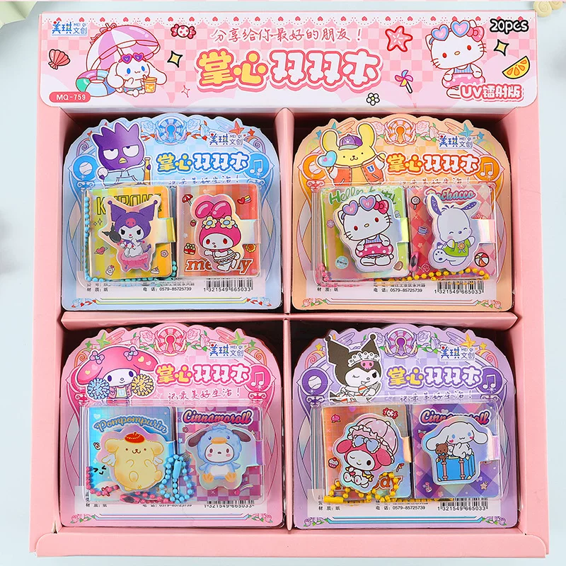 Mini sharing pocket notebook (Sanolou) — portable cartoon covers, assorted themed designs