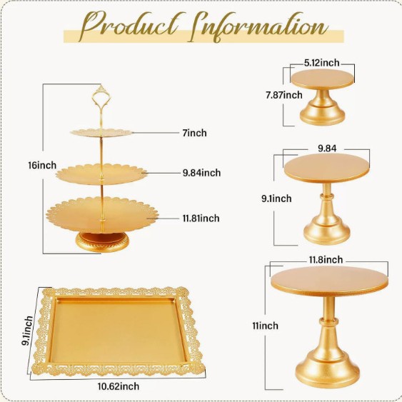 Estante de postres, soporte de exhibición, estante para pasteles, bandeja para pasteles, mesa de descanso para comidas frías, estante para el té de la tarde, estante para bocadillos