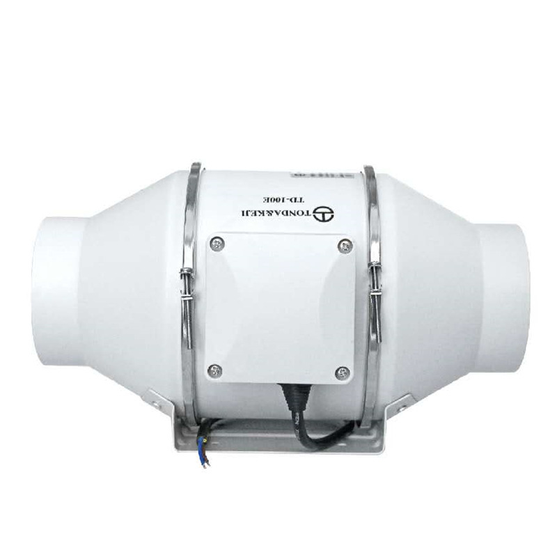 TD100E斜流管道增压风机8寸换气扇抽风机TD150大功率80W管道风机