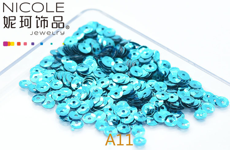 Austria importó lentejuelas 4mm cóncavo bordado francés Glitter Ropa Accesorios 10g Pack