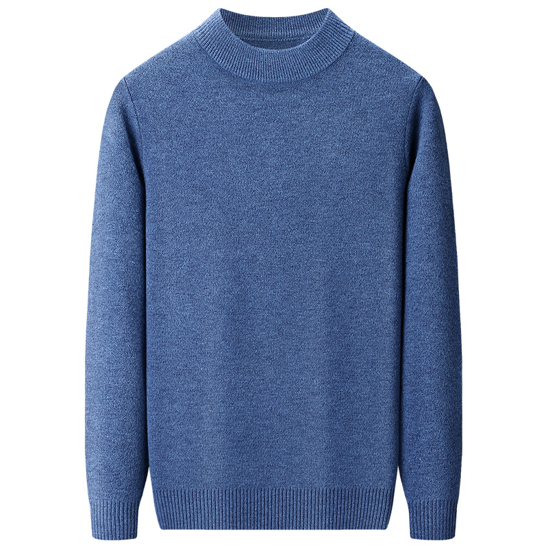 가을과 겨울 새로운 캐시미어 하프 터틀넥 남성용 스웨터 하이 퀄리티 세련된 루즈 따뜻한 내베이스 스웨터