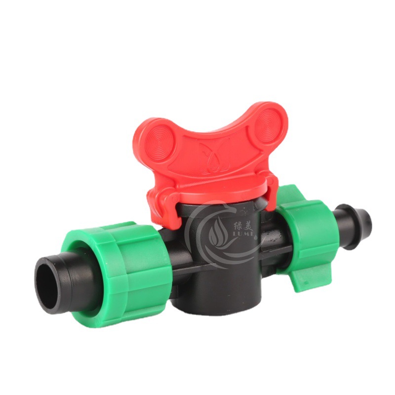 Válvula de Derivación para Riego por Goteo 16mm de Doble Bloqueo para Tubo PE