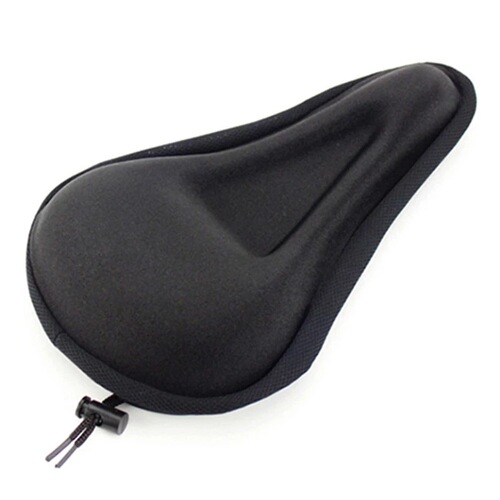 Bicycle outdoor riding equipment seat cover mountain bike straight groove seat cover 3D thickened sponge seat cushion bag saddle cushion