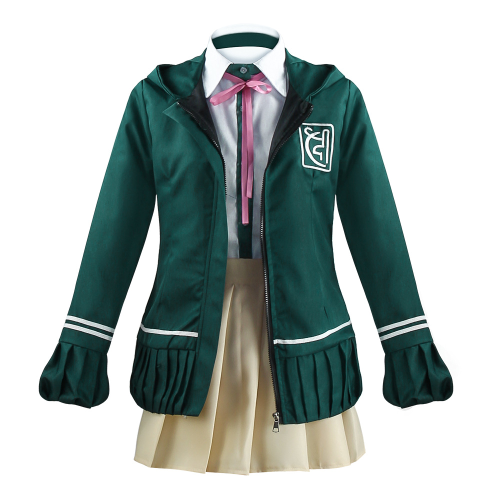 Danganronpa 2 Qianqiu Cos Clothing Anime Costume Costume Female Cosplay Green Jk Uniform