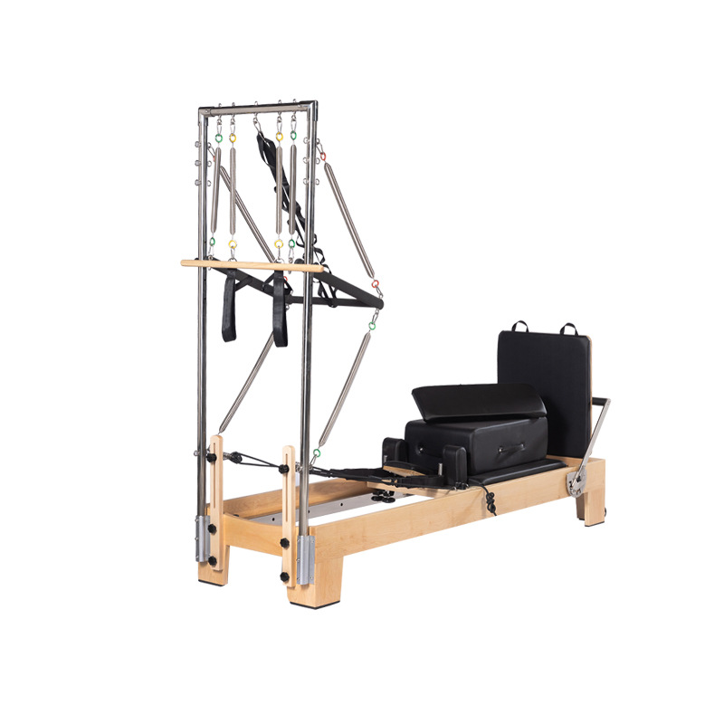 Cama central elevada de dos en medio Yoga gimnasio de enseñanza privada Pilates de arce cama elevada de dos en medio