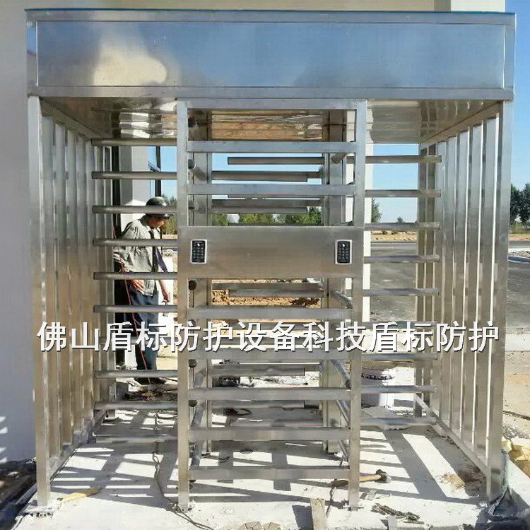 全高十字转闸旋转门小区车站学校安检通道双门单门人行通道闸厂家
