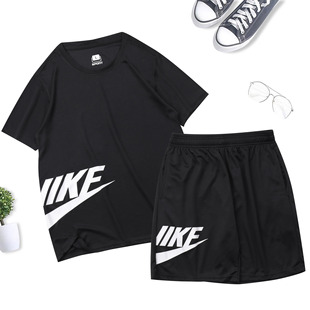 Summer Cross-border Running Sportswear suit Men's Summer Fitness Quick-drying Sports Short-sleeved Shorts Sports suit Men