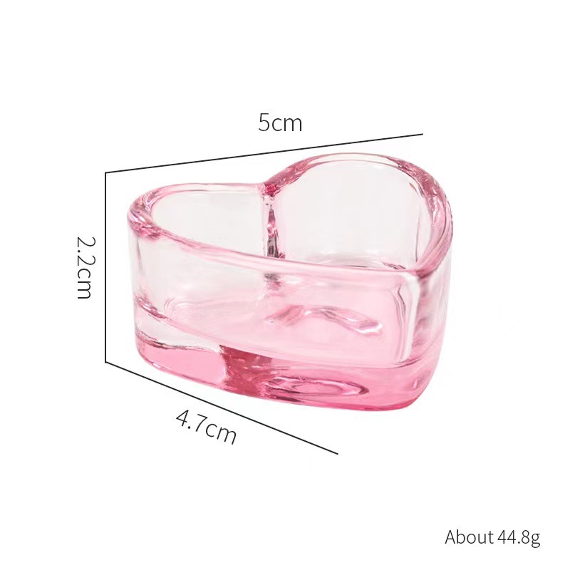 Forma de corazón Rosa transparente