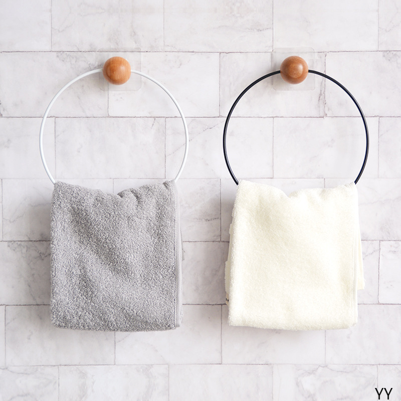 Hotel ins Style Bathroom Simple Towel Rack Non-perforated Roll Tissue Rack Storage Rack Bathroom Wall-mounted Towel Rack