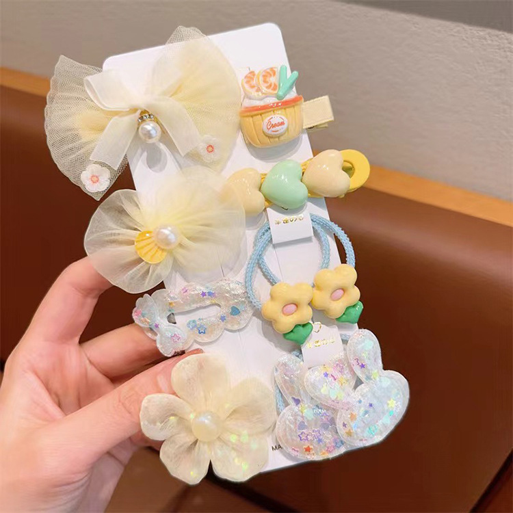 Accesorios para el cabello de sirena para niños hielo y nieve horquilla tocado clip lateral pequeña princesa tocado Super Hada bebé accesorios para el cabello traje pelo