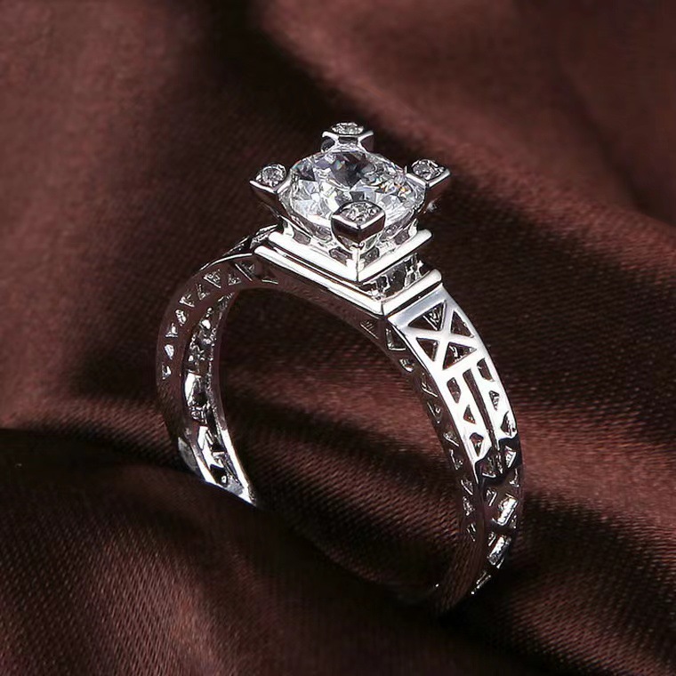 Paarringe, Diamantringe für Männer und Frauen, offene Eheringe mit simuliertem Zirkon, vergoldete Herrenringe, Herrenringe_voghion.com