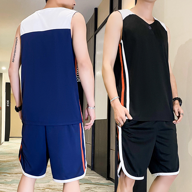 2024 nuevo juego de trajes de baloncesto para hombres largos entrenamiento correr fitness transpiración camiseta deportiva pelota image 4