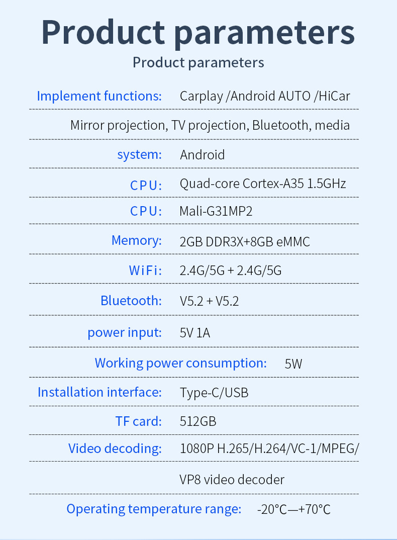 Suitable for Tesla Model 3 Y Android Box Tesla Wireless Carplay Youtube Video Playback