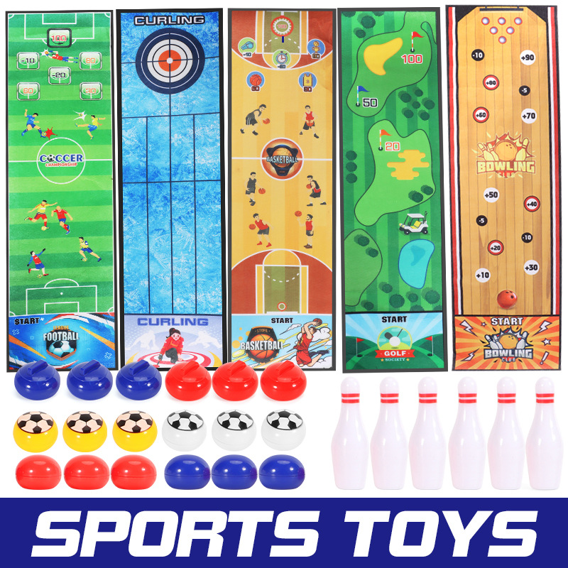 Cross-Border Children's Competitive Games, Curling Sports Suits, Entertainment and Leisure, Multi-Play Battle Board Games, Bowling and Basketball