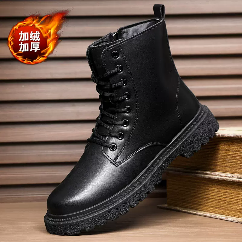 马丁靴男英伦风2025秋冬新款薄款靴子男士韩版网红秋季皮靴短靴潮