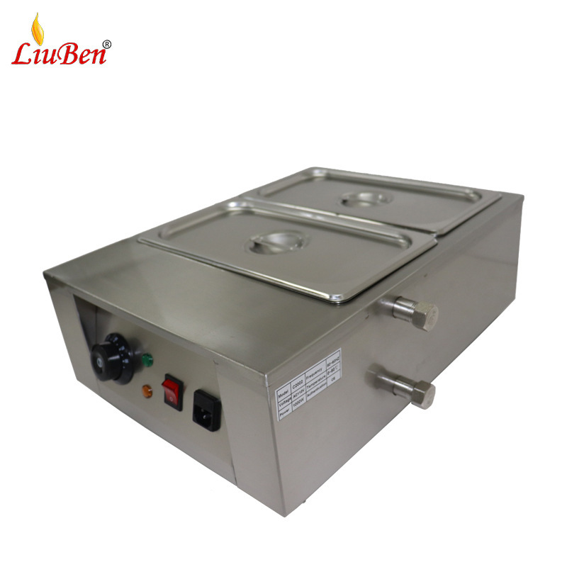 New commercial double-cylinder chocolate melting heat preservation machine Zhu Li hot melt machine intelligent electric heating soup pool constant temperature pot