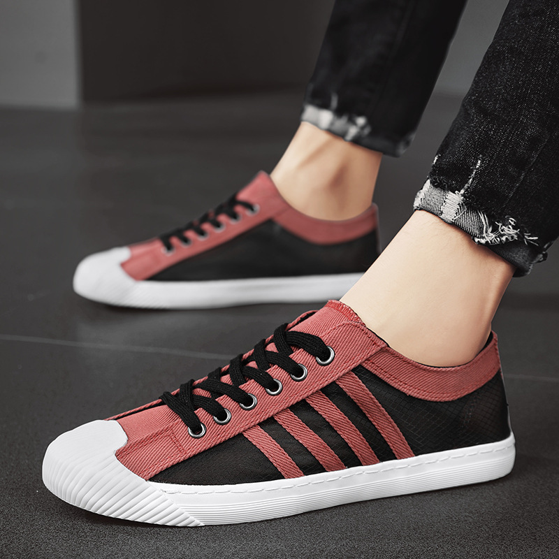 Shell Head Skateboard Shoes Ice Silk Cloth Shoes Summer Breathable Men's Shoes Student Street All-match Canvas Shoes Daily Casual Shoes