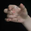 7169-1# Титановый браслет «Влюблённые кольца»