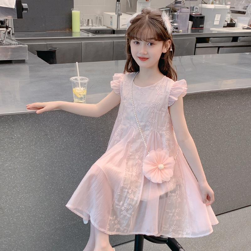 Girls' Summer Dress 2026 New Trendy Children's Fashionable and Super Pretty Thin Dress Little Girl Princess Dress Girls' Summer Dress 2026 New Trendy Children's Fashionable and Super Pretty Thin Dress Little Girl Princess Dress