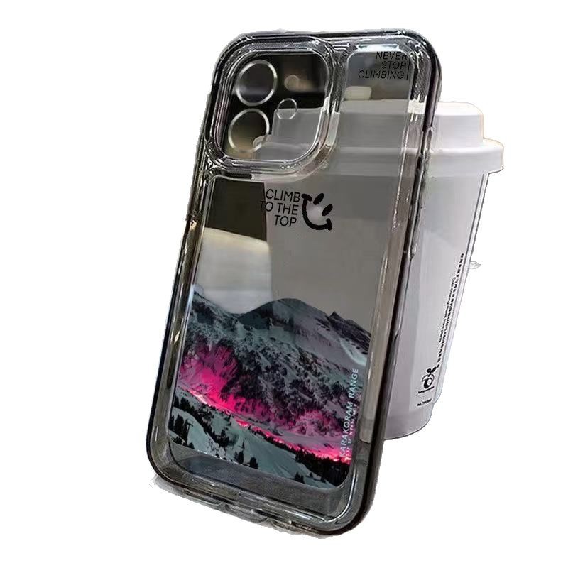 Funda para teléfono Blue Mountains compatible con Apple 17 Pro Max, a prueba de golpes, transparente para iPhone 16, estilo europeo y americano para 15, cobertura total para 14, 13