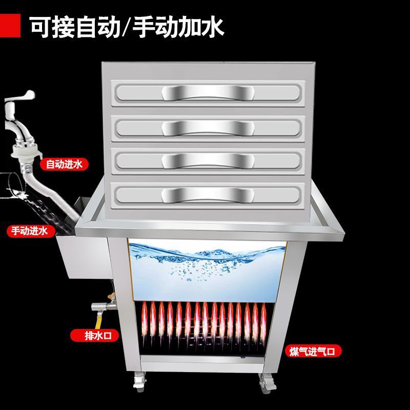 horno de vapor de gas de fondo plano comercial estand de jaula de paquete de vapor de vapor de gas horno de vapor de ahorro de energía de polvo de intestino