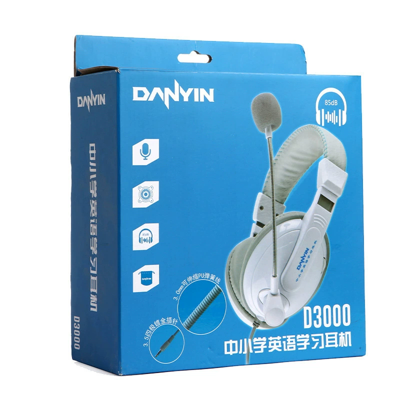 Наушники D3000, 85 дБ, проводные, защитные, с дротиком, английское прослушивание, онлайн-урок, обучение
