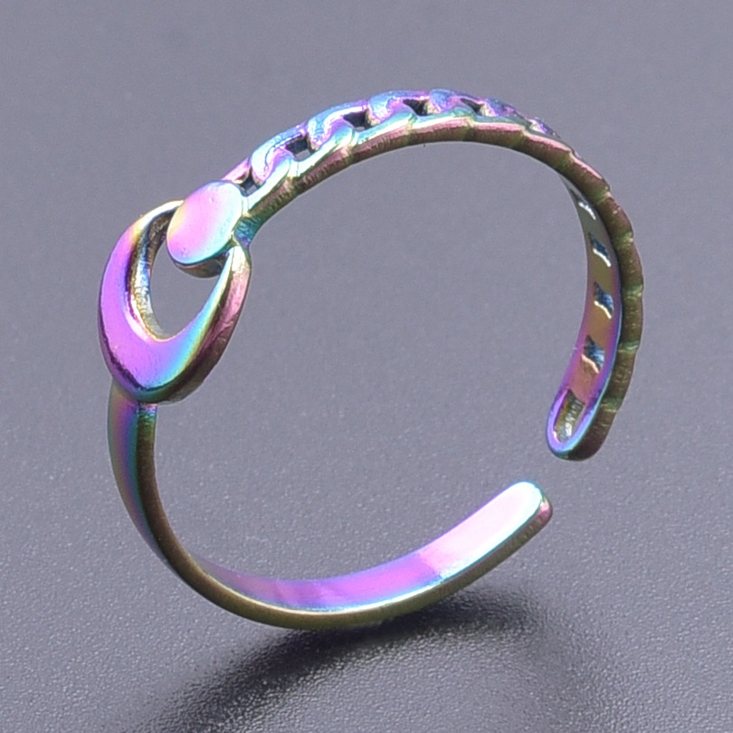 1 Stück Dame Mond Metall Großhandel Offener Ring display picture 3