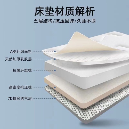 A-type Thai latex mattress hotel adult mat, double household zabuton student dormitory soft pad wholesale