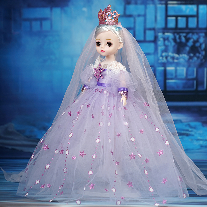 Música muñeca de la boda juguete de las niñas nieve blanca Regalo de Cumpleaños de los niños institución de formación regalo al por mayor