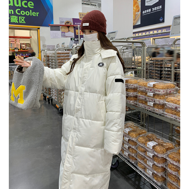 【现货】羽绒棉服女新款韩版加厚工装棉袄艺考生棉衣过膝长款外套